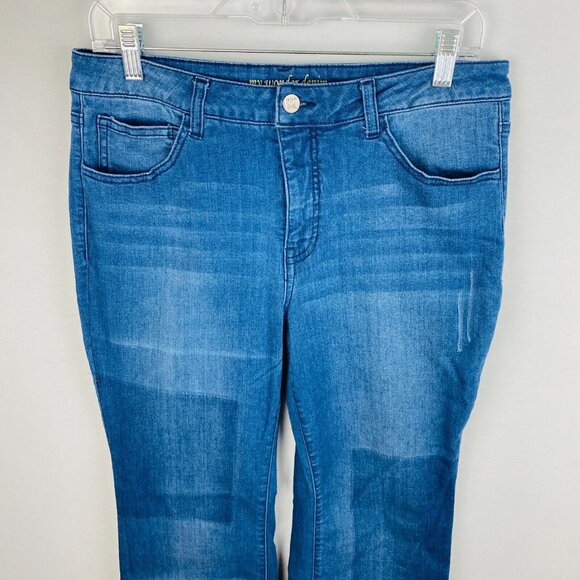 My Wonder Collection Renee Greenstein Jeans Women's Size 12 Patchwork Front - Picture 2 of 8